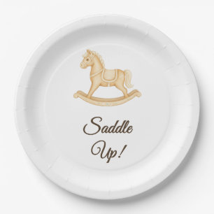 Prato De Papel chá de fraldas Ocidental Boho "Saddle Up"