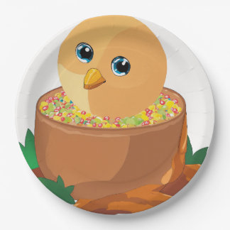 Prato De Papel Chá de fraldas - Placa de aniversário