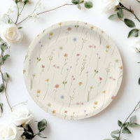 Chá de fraldas Primavera amarelo de flor silvestre