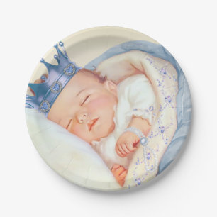 Prato De Papel Chá de fraldas Príncipe Vintage