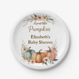 Prato De Papel Chá de fraldas Pumpkin Personalizado