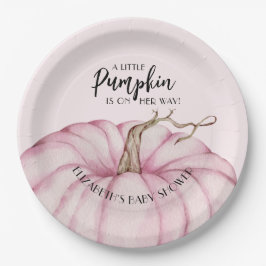 Prato De Papel Chá de fraldas Rosa Pumpkin Girl