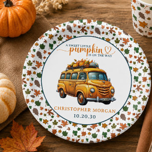Prato De Papel Chá de fraldas Russo de Pequeno Pumpkin Laranja