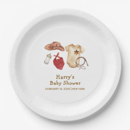 Prato De Papel Chá de fraldas Russo Moderno Boho Ocidental