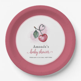 Prato De Papel Chá de fraldas Rustic Cherry Sweetheat