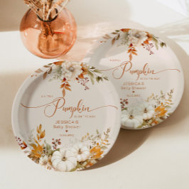 Prato De Papel Chá de fraldas rústico de abóbora