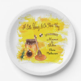 Prato De Papel Chá de fraldas Rústico de Mel Bonito