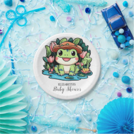 Prato De Papel Chá de fraldas sapo