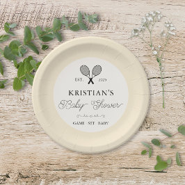 Prato De Papel Chá de fraldas Tema Tênis de Pré-disquete Amarelo