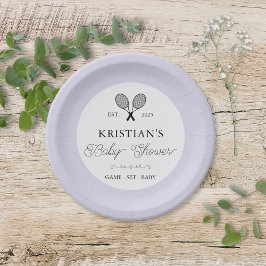 Prato De Papel Chá de fraldas Tema Tênis Púrpura do Preppy