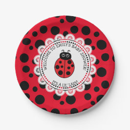Prato De Papel Chá de fraldas Themed Ladybug