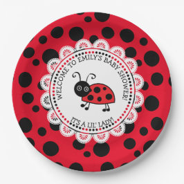 Prato De Papel Chá de fraldas Themed Ladybug