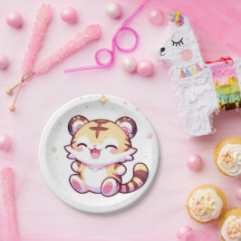 Prato De Papel Chá de fraldas Tiger Adorável