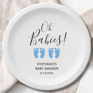 Prato De Papel Chá de fraldas Twin Boys