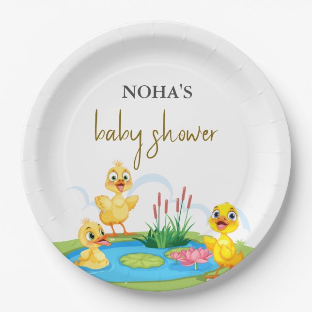 Prato De Papel Chá de fraldas verde animal Safari (Frente)