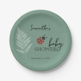 Prato De Papel Chá de fraldas Verde de Forest Ladybugs