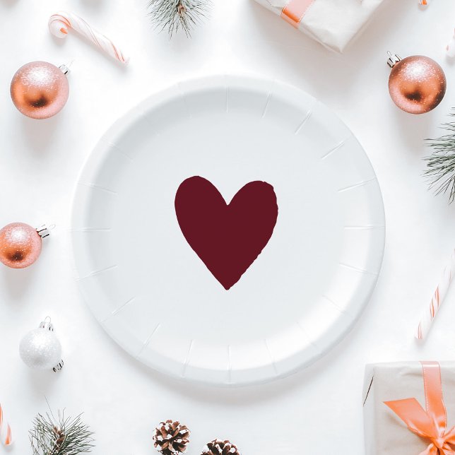 Prato De Papel Chá de fraldas Vermelho Festivo de inverno Moderno (Criador carregado)