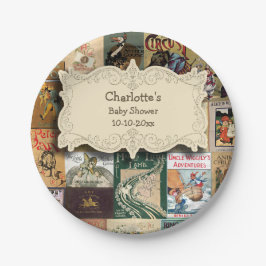 Prato De Papel Chá de fraldas Vintage Books