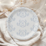 Prato De Papel Chá de fraldas Vintage Chinoiserie Toile<br><div class="desc">Urso de pelúcia Vintage Chinoiserie Placas de Chá de fraldas de Toile.</div>