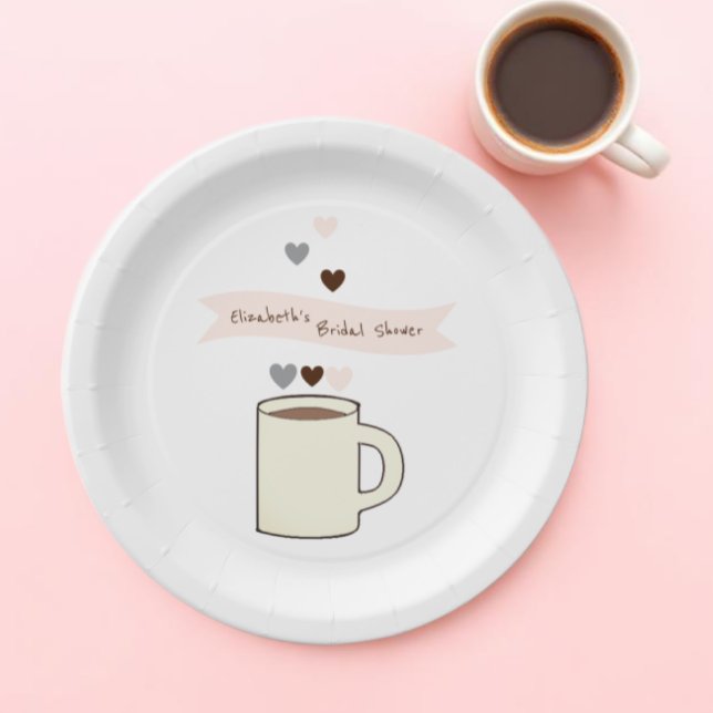 Prato De Papel Chá de Noiva de Café (Criador carregado)