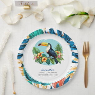 Prato De Papel Chá de Noiva de Verão na Floresta Tropical de Tuca