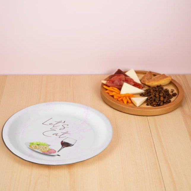 Prato De Papel Chá de Noiva de Vinho e Charcuterie (Criador carregado)