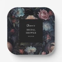 Chá de Noiva Floral Gótico Escuro e Sombrio