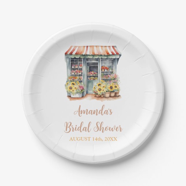 Prato De Papel Chá de Noiva Girassóis Ela Está Fora do Mercado (Frente)