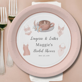 Prato De Papel Chá de Noiva Lingerie & Lattes