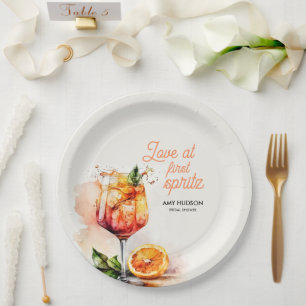 Prato De Papel Chá de Noiva Love at First Spritz