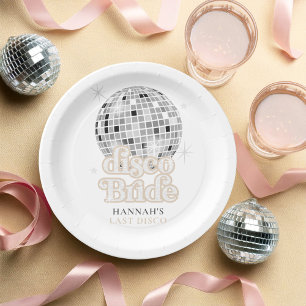 Prato De Papel Chá de Noiva Retro da Última Noiva de Disco