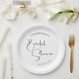 Prato De Papel Chá de Noiva Roteiro Moderno