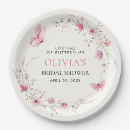 Prato De Papel Chá de Noiva Vida de Borboletas