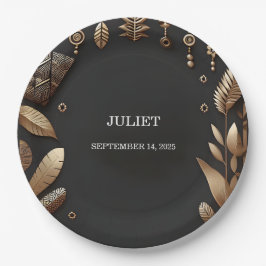 Prato De Papel Chá de panela Africano Castanho Tradicional Nigéri