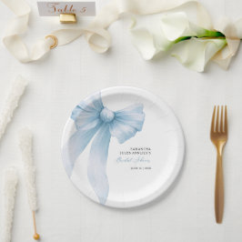 Prato De Papel Chá de panela Arco Azul Coquette