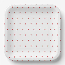 Prato De Papel Chá de panela com tema de Namorados Heart & Love