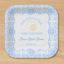 Chá de panela de Azulejos Azuis e Limão de aperto 