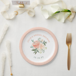 Prato De Papel Chá de panela de Buquê Floral primavera