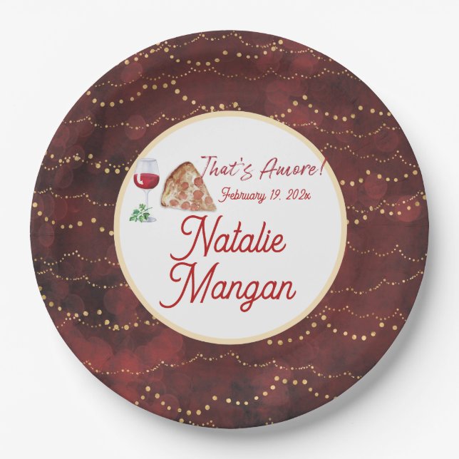 Prato De Papel Chá de panela De Estilo Italiano (Frente)