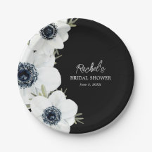 Chá de panela de Flores Pretas e Brancas