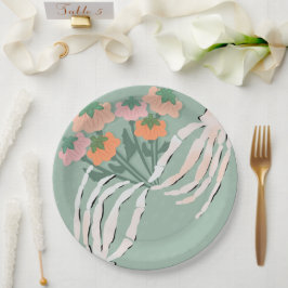 Prato De Papel Chá de panela de Halloween do Buquê de Bompkin Ske