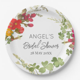 Prato De Papel Chá de panela de Jardim Floral de Verão