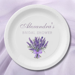Prato De Papel Chá de panela de Lavanda Floral Elegante