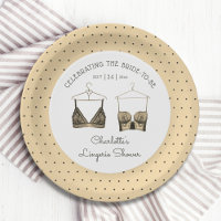 Chá de panela de Lingerie de Aquarela Chic Black