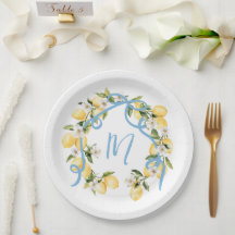 Chá de panela de Monograma de Limão de Citros