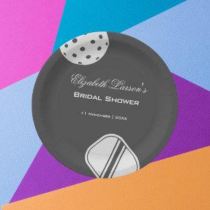 Prato De Papel Chá de Panela de Noiva para Amantes de Pickleball 