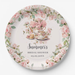 Prato De Papel Chá de panela de Partido do Alto Chá Floral Rosa V