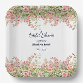 Prato De Papel Chá de panela de rosa simples e simples