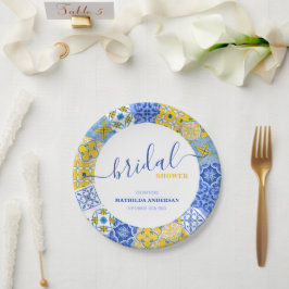 Prato De Papel Chá de panela de Verão Azulejos Amarelos italianos