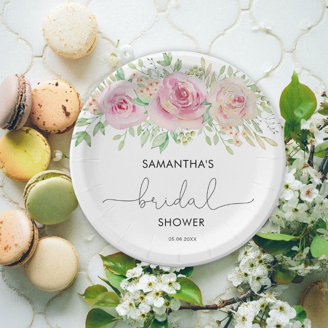 Prato De Papel Chá de panela Elegante de rosas (Criador carregado)